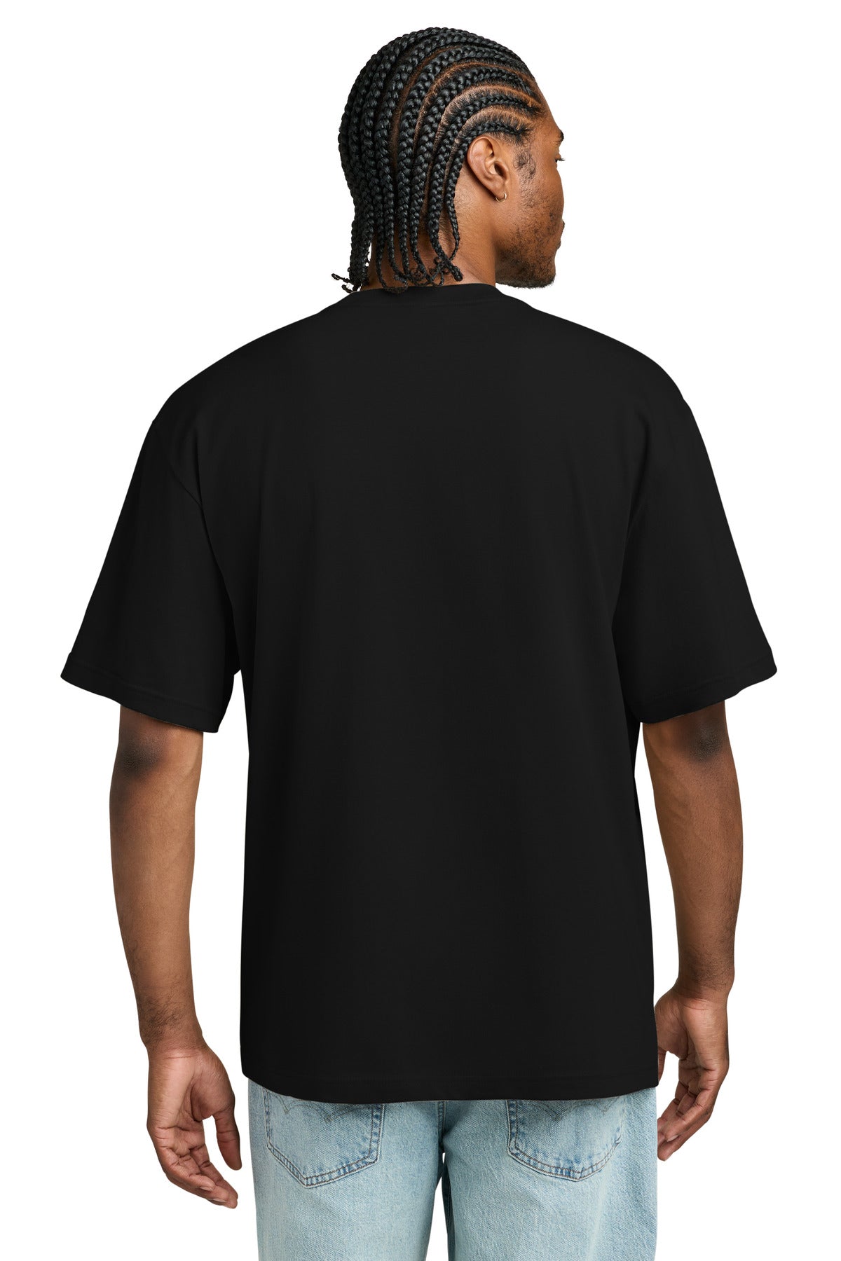 Custom Embroidered District T-Shirts  in Black