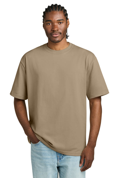 Custom Embroidered District T-Shirts  in Desert Tan