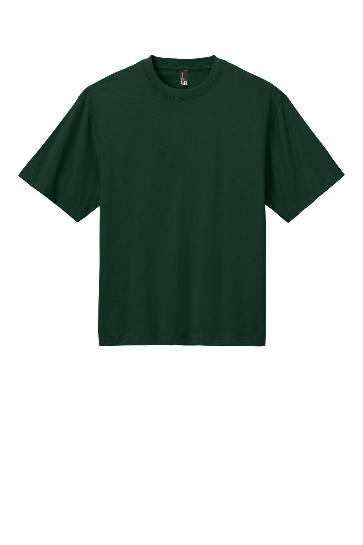 Custom Embroidered District T-Shirts  in Forest Green