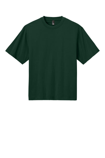 Custom Embroidered District T-Shirts  in Forest Green