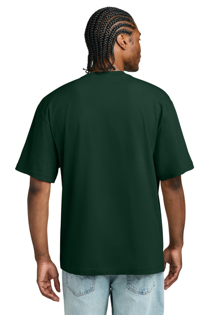 Custom Embroidered District T-Shirts  in Forest Green