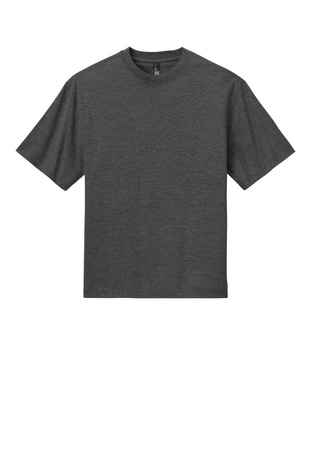 Custom Embroidered District T-Shirts  in Heathered Charcoal