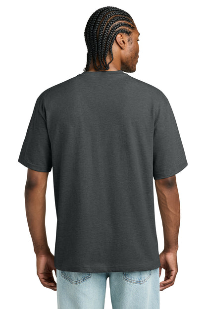 Custom Embroidered District T-Shirts  in Heathered Charcoal