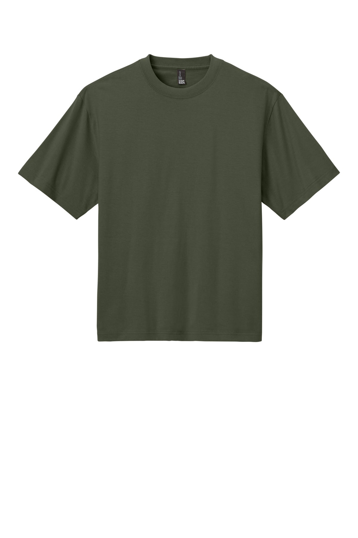 Custom Embroidered District T-Shirts  in Olive