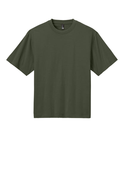 Custom Embroidered District T-Shirts  in Olive