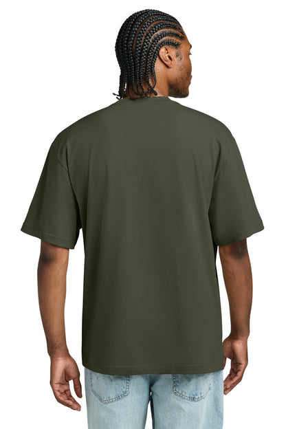 Custom Embroidered District T-Shirts  in Olive