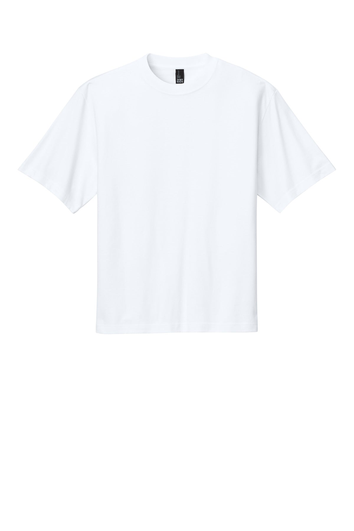 Custom Embroidered District T-Shirts  in White