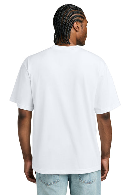 Custom Embroidered District T-Shirts  in White