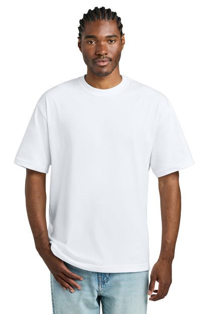 Custom Embroidered District T-Shirts  in White
