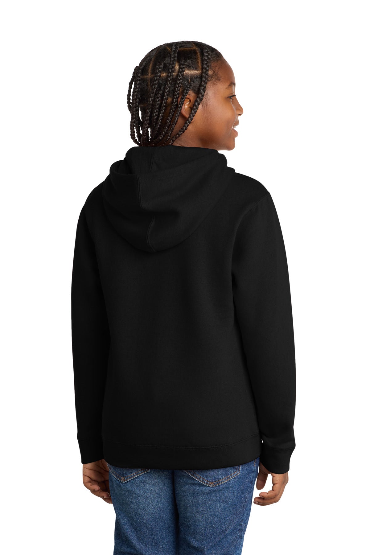 Custom Embroidered District Sweatshirts in Black