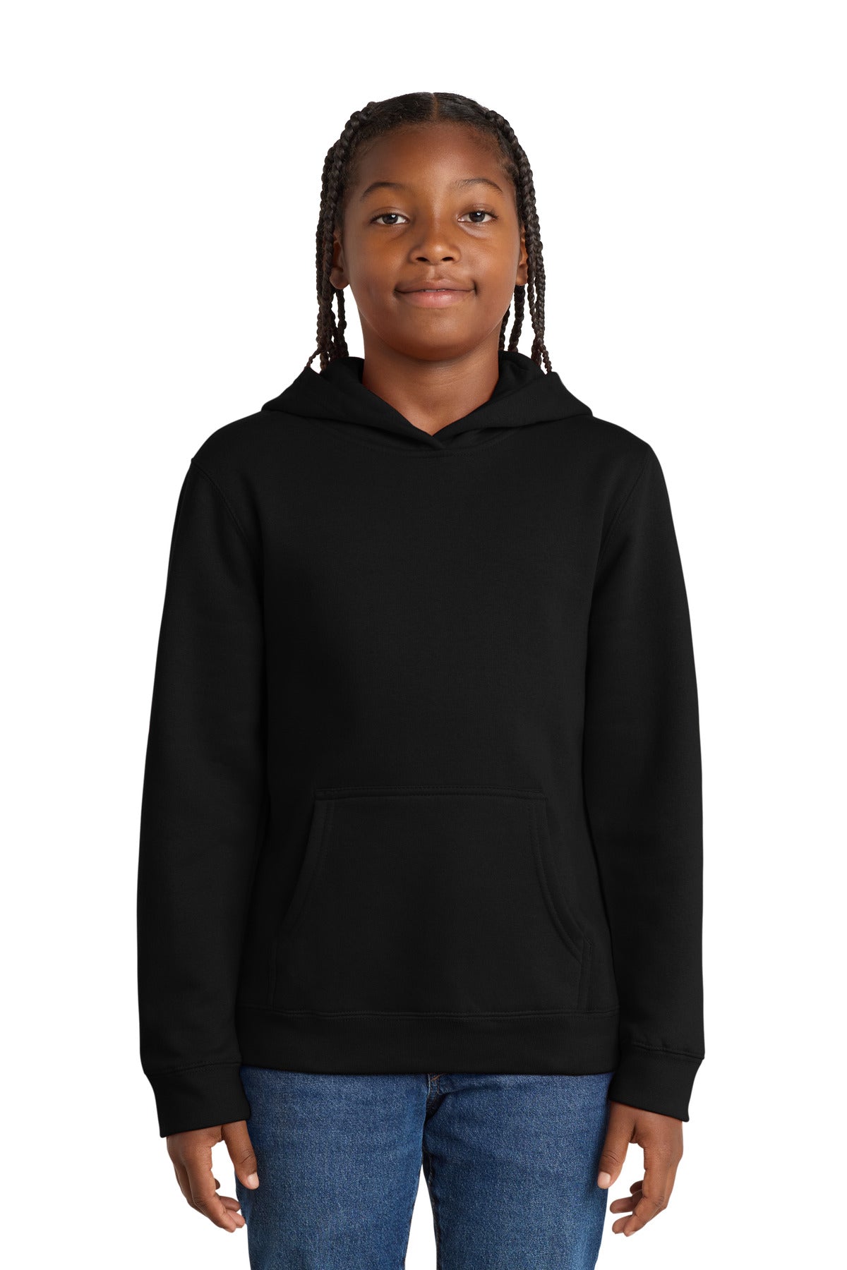 Custom Embroidered District Sweatshirts in Black