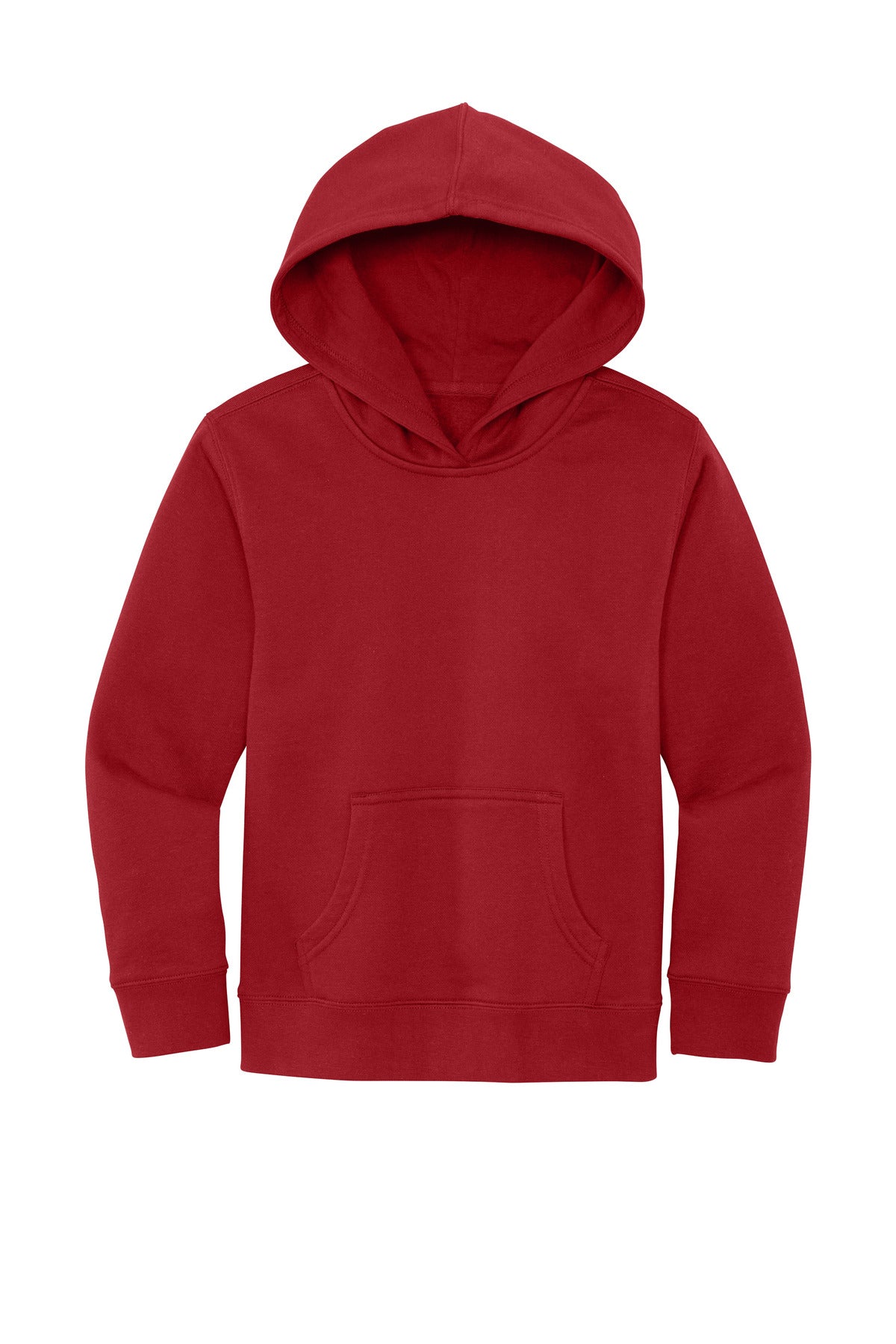 Custom Embroidered District Sweatshirts in Classic Red