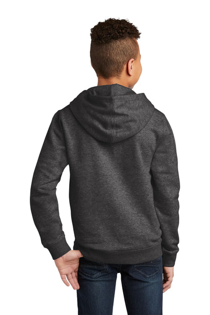 Custom Embroidered District Youth V.I.T.Fleece Hoodie DT6100Y,Heathered Charcoal