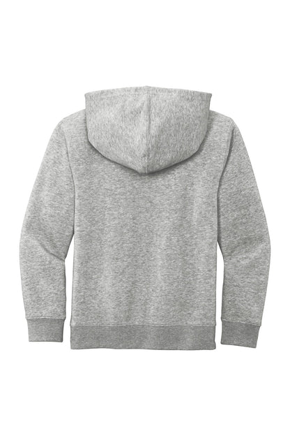 Custom Embroidered District Sweatshirts in Light Heather Grey