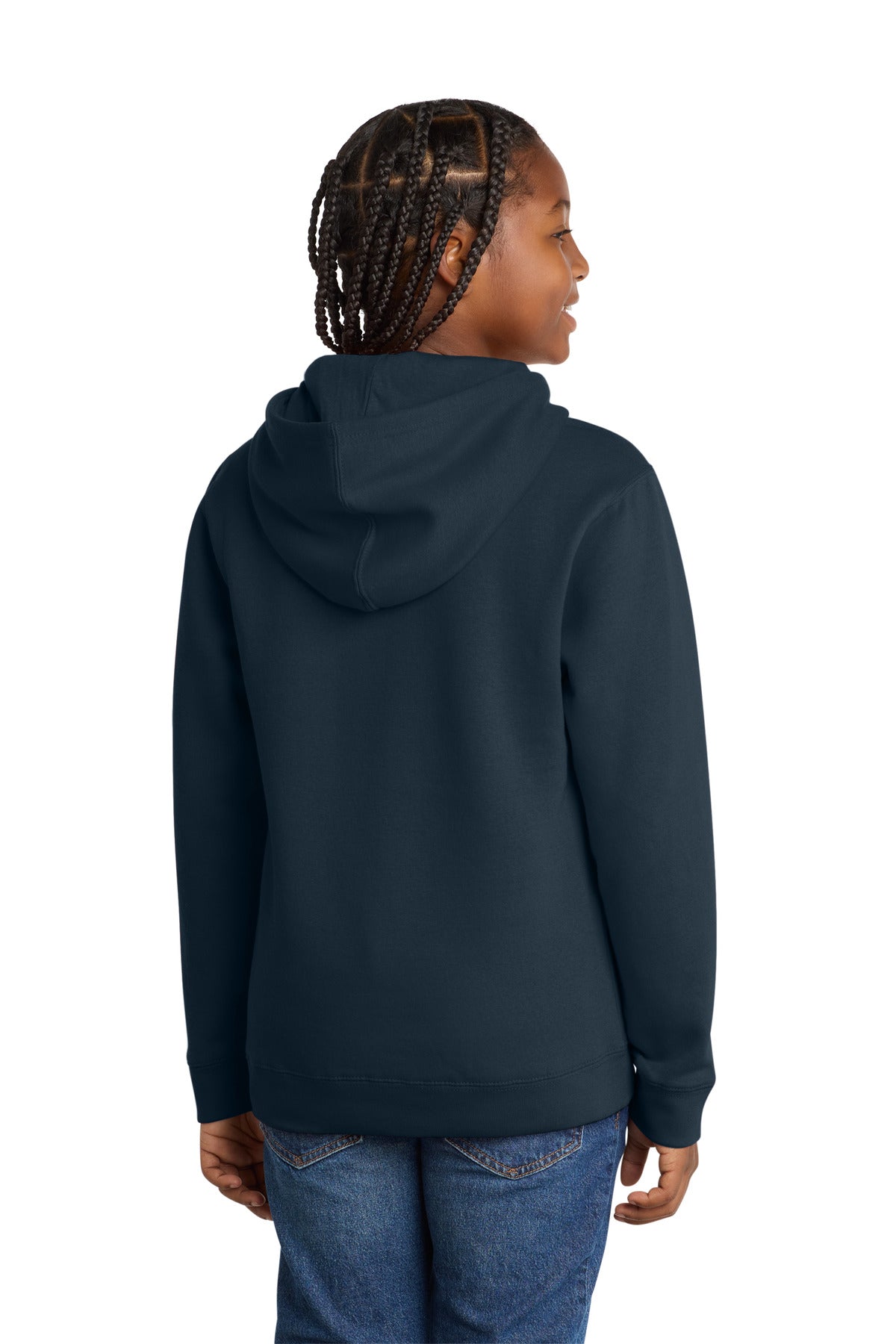 Custom Embroidered District Sweatshirts in New Navy