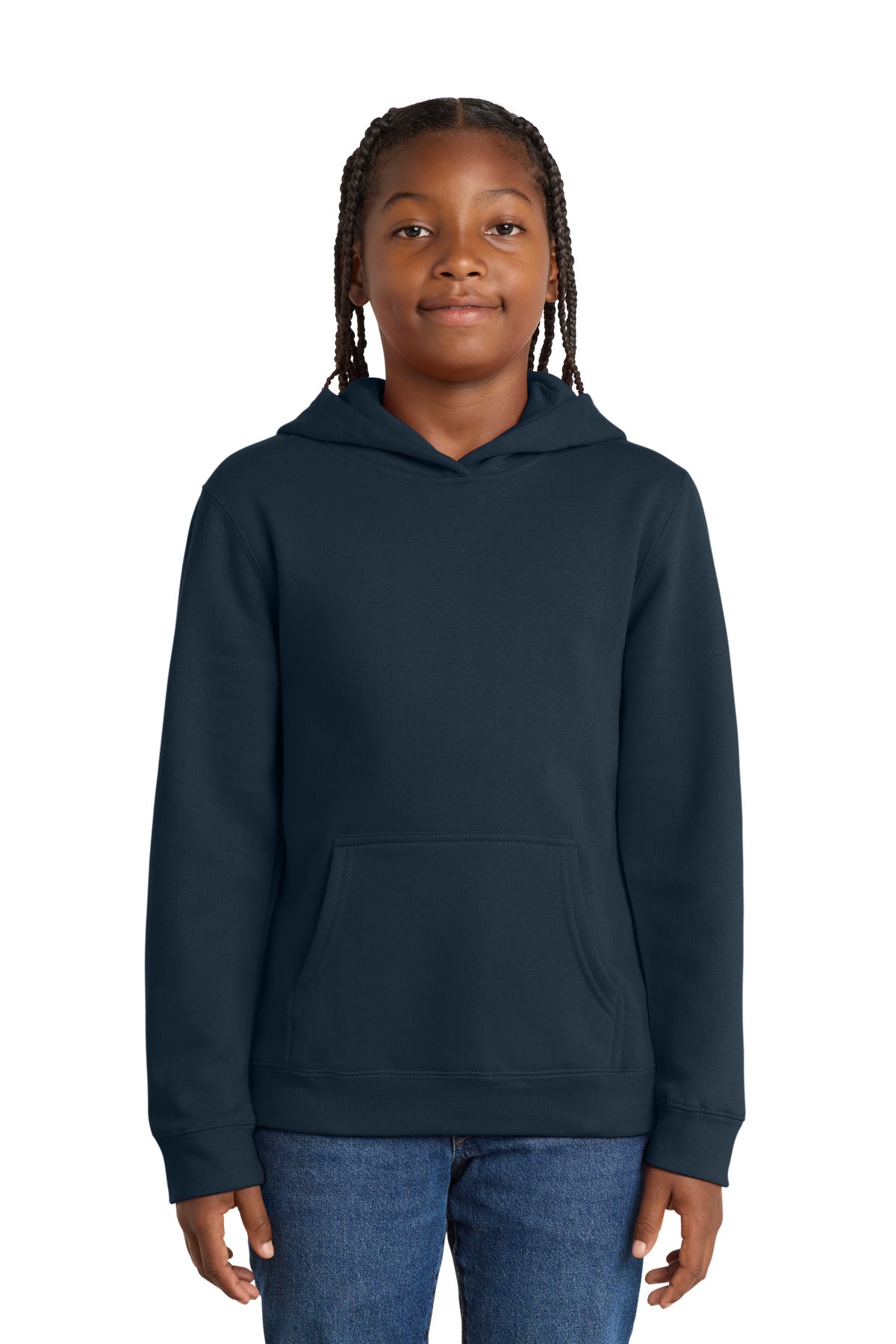 Custom Embroidered District Sweatshirts in New Navy