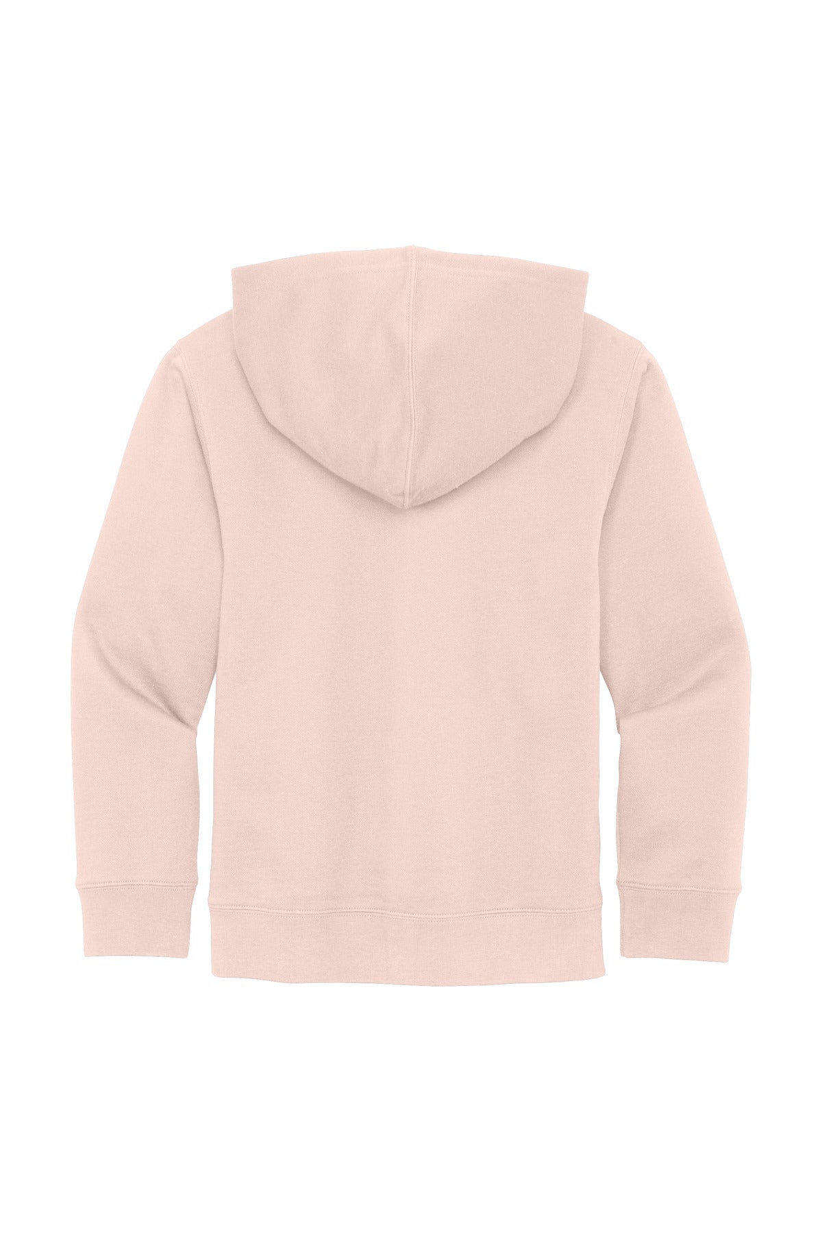 Custom Embroidered District Sweatshirts in Rosewater Pink