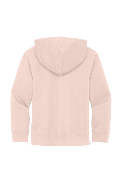 Custom Embroidered District Sweatshirts in Rosewater Pink