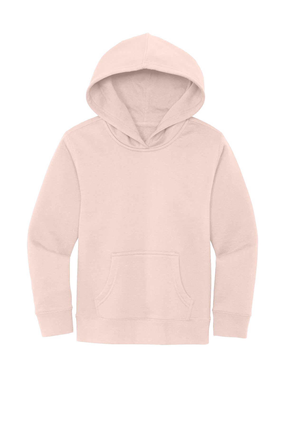 Custom Embroidered District Sweatshirts in Rosewater Pink