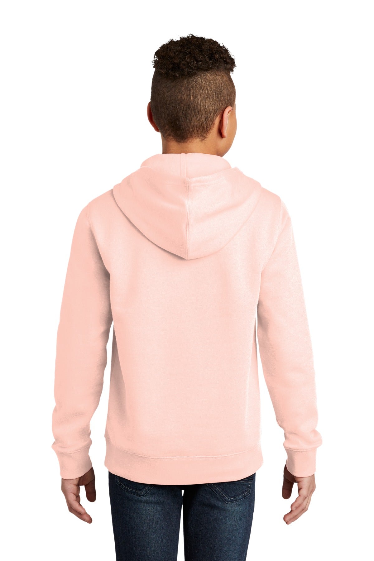Custom Embroidered District Youth V.I.T.Fleece Hoodie DT6100Y,Rosewater Pink