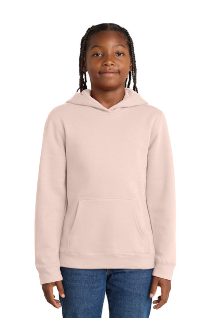 Custom Embroidered District Sweatshirts in Rosewater Pink