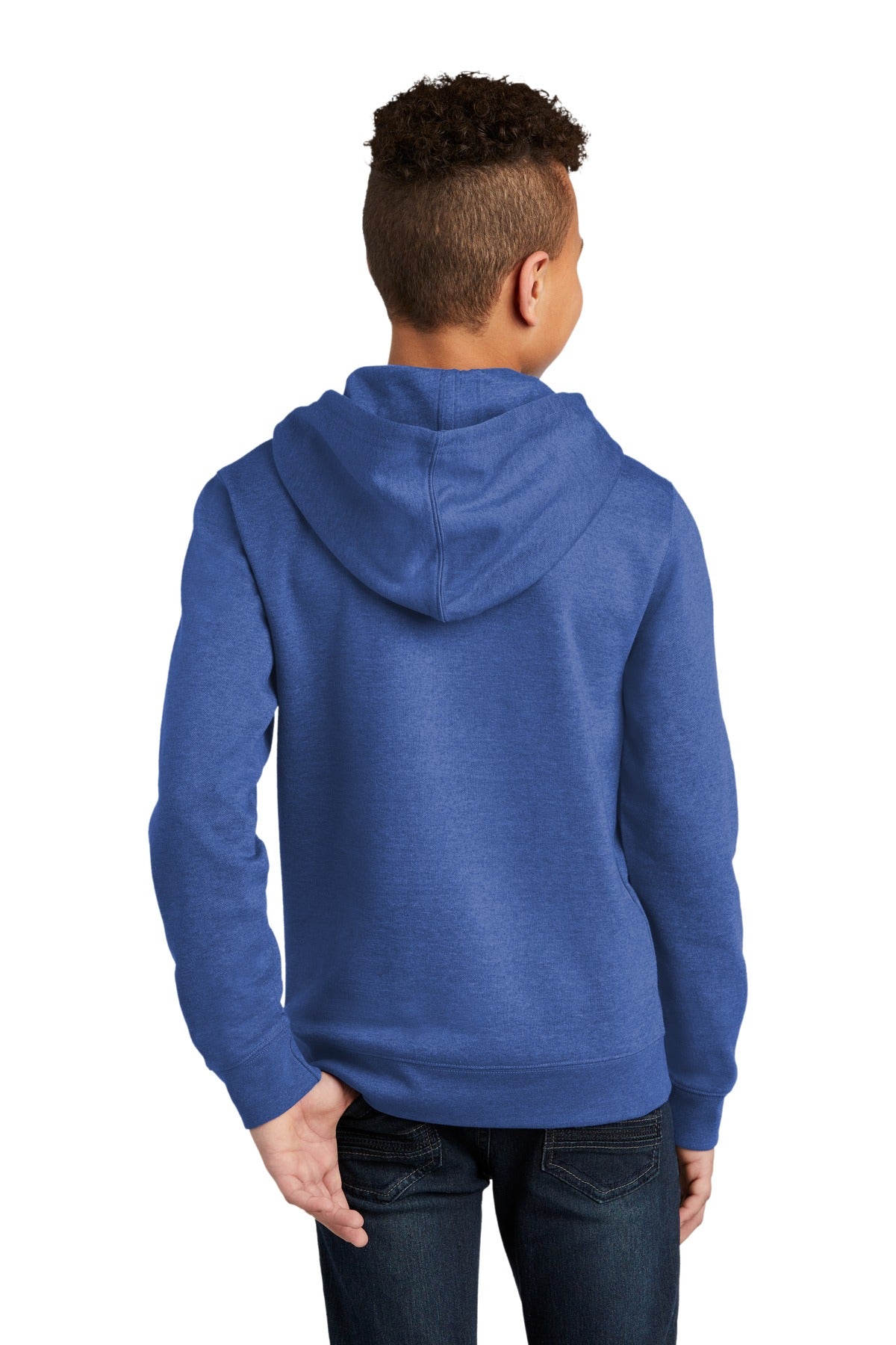 Custom Embroidered District Youth V.I.T.Fleece Hoodie DT6100Y,Royal Frost