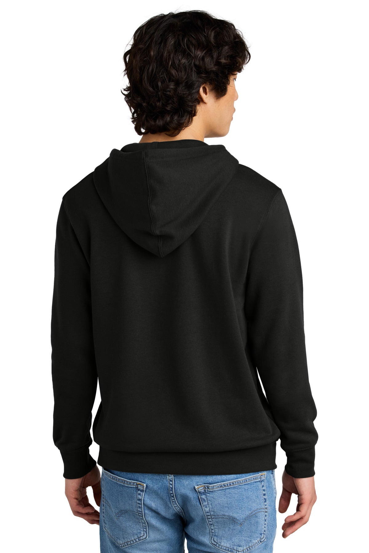 Custom Embroidered District V.I.T.Fleece Hoodie DT6100,Black