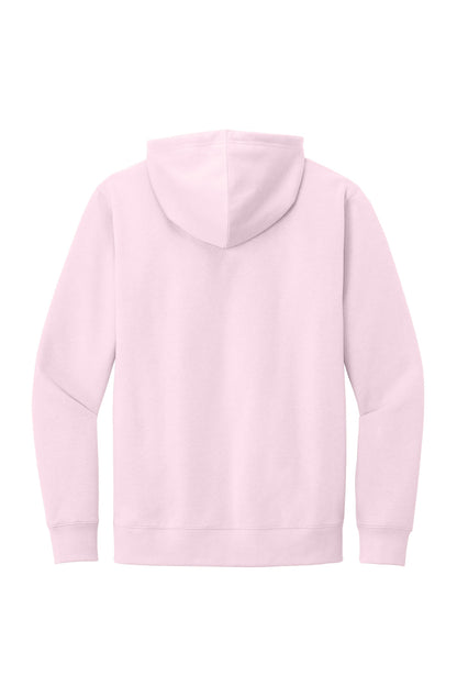 Custom Embroidered District Sweatshirts in Carnation Pink