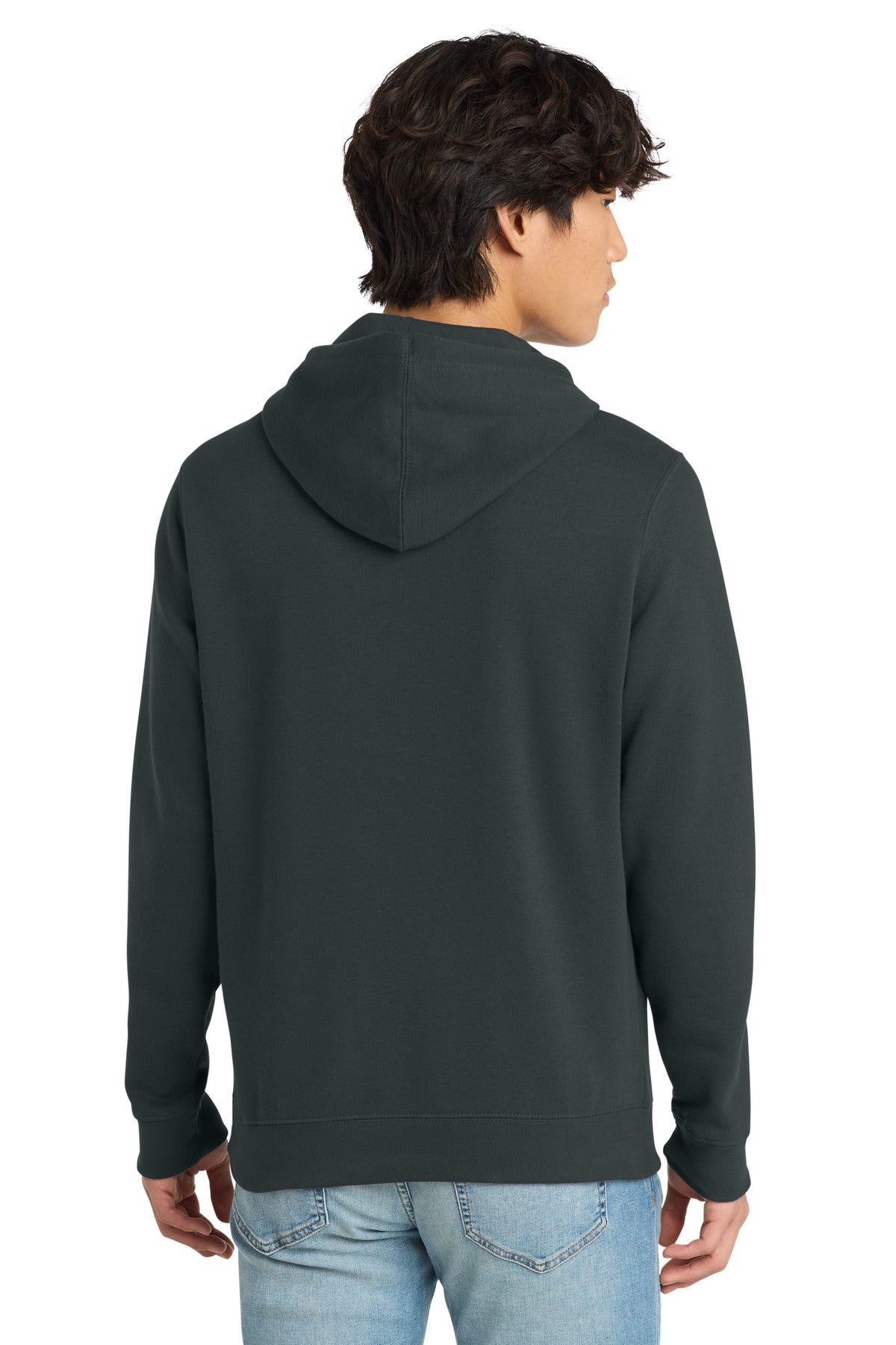 Custom Embroidered District Sweatshirts in Charcoal