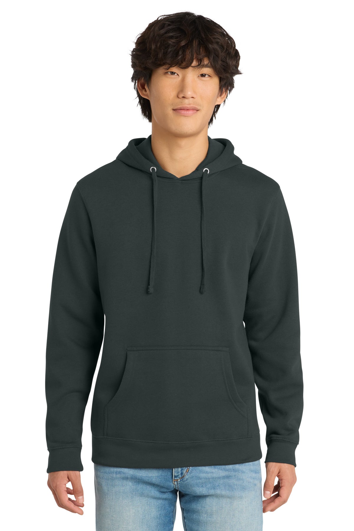 Custom Embroidered District Sweatshirts in Charcoal