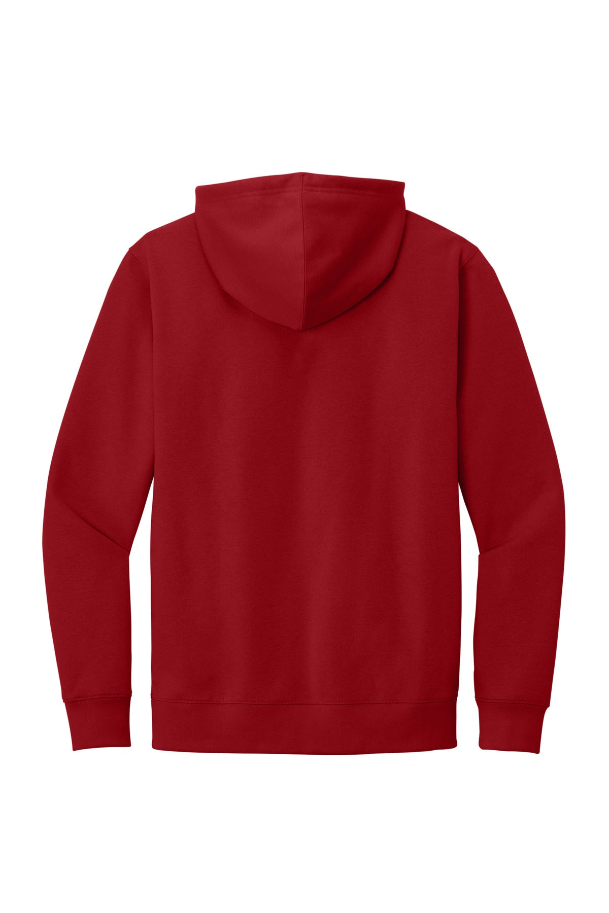 Custom Embroidered District Sweatshirts in Classic Red