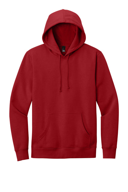 Custom Embroidered District Sweatshirts in Classic Red