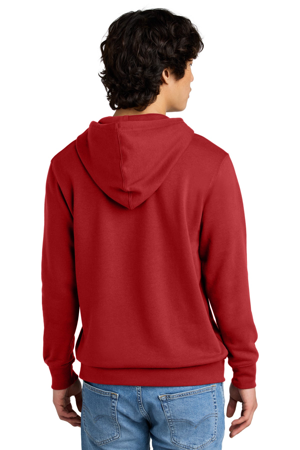 Custom Embroidered District V.I.T.Fleece Hoodie DT6100,Classic Red