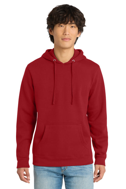 Custom Embroidered District Sweatshirts in Classic Red