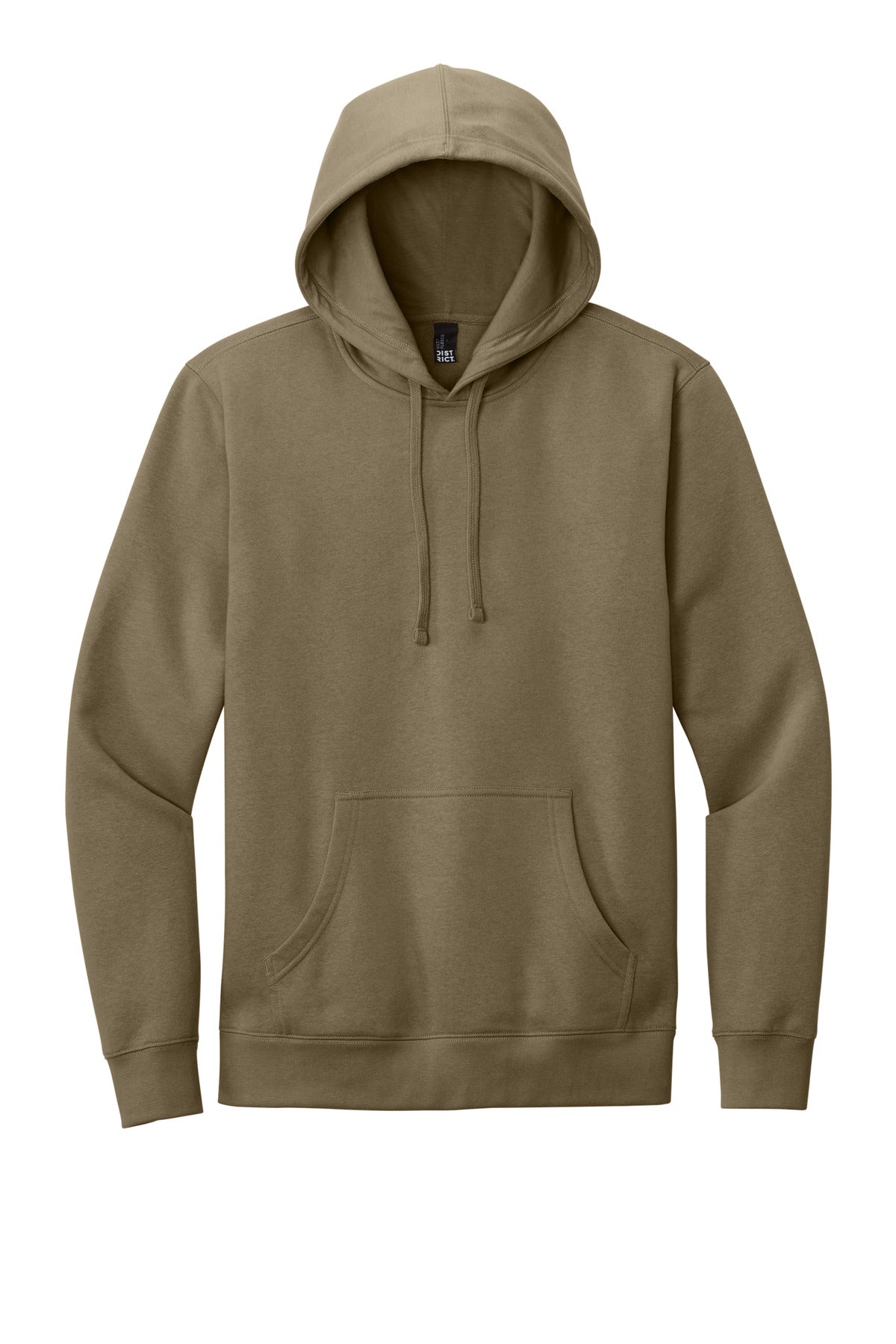 Custom Embroidered District Sweatshirts in Coyote Brown
