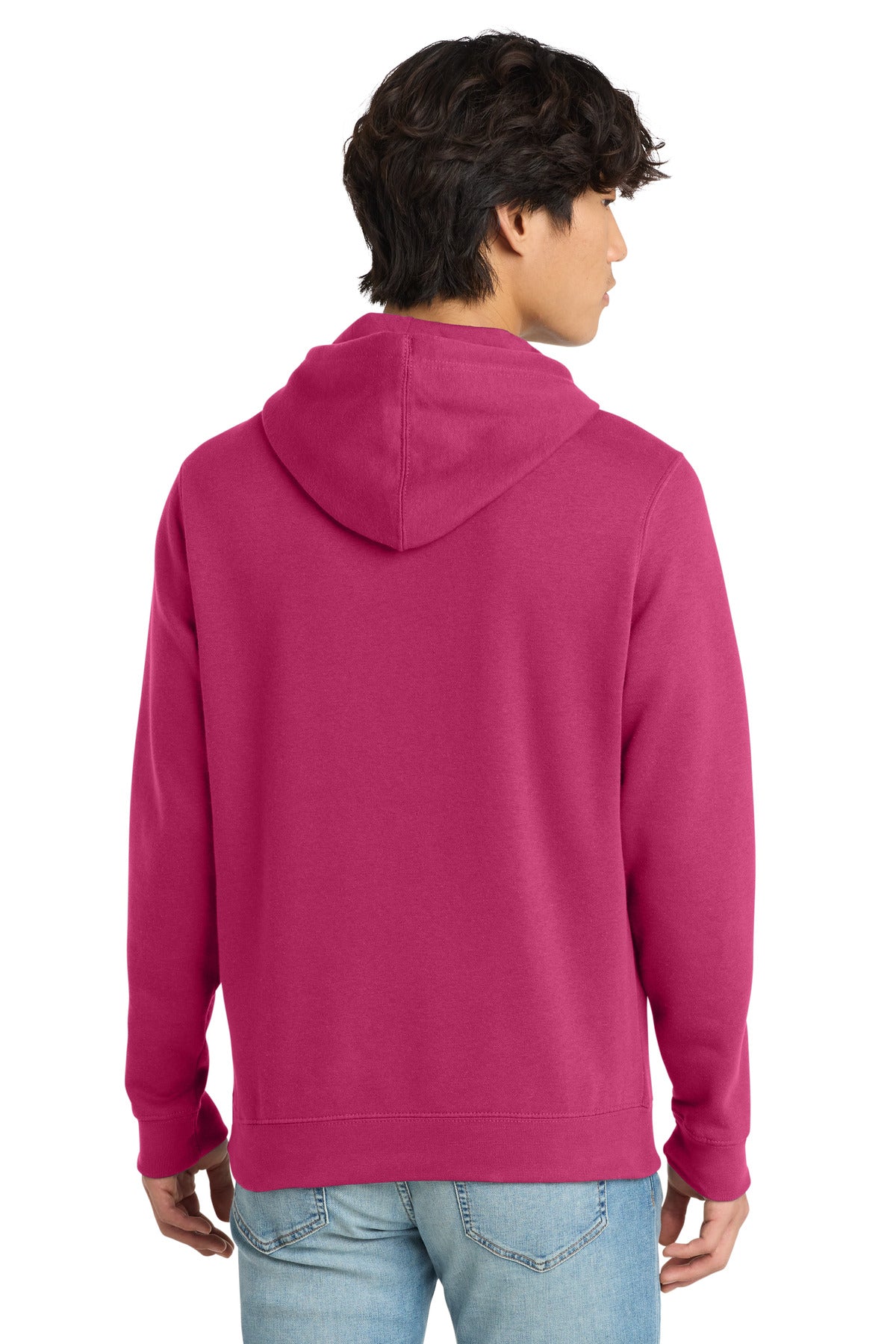 Custom Embroidered District Sweatshirts in Dark Fuchsia