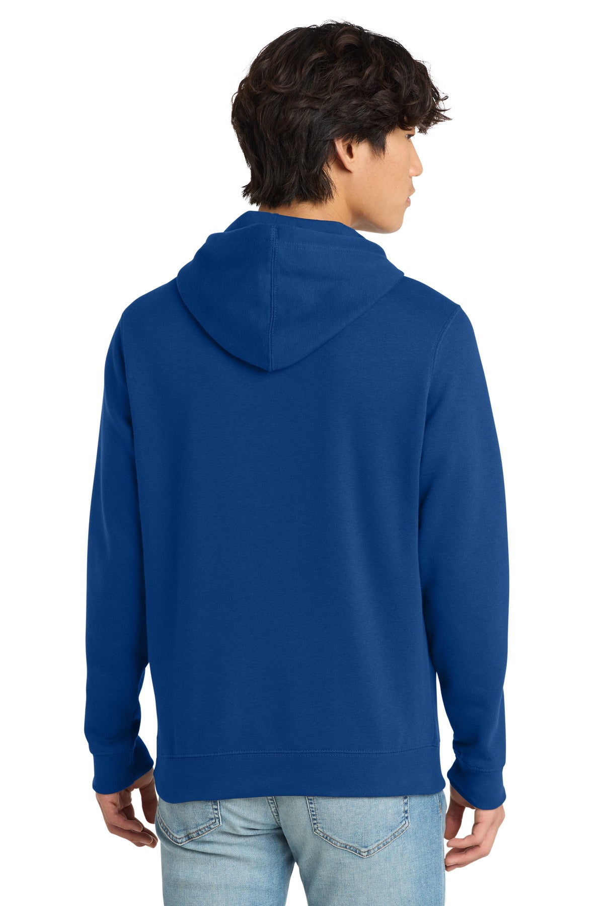 Custom Embroidered District Sweatshirts in Deep Royal