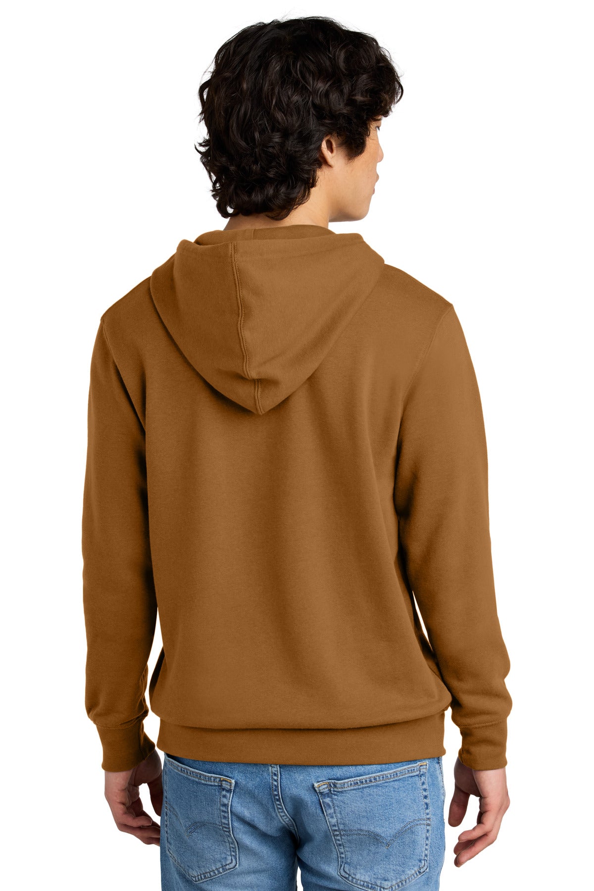 Custom Embroidered District V.I.T.Fleece Hoodie DT6100,Duck Brown