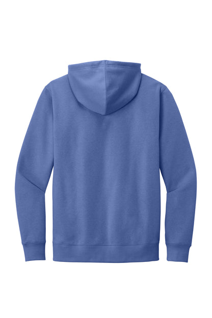 Custom Embroidered District Sweatshirts in Electric Purple