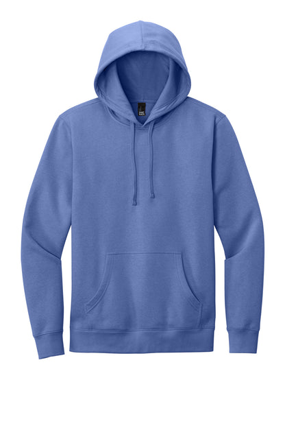 Custom Embroidered District Sweatshirts in Electric Purple