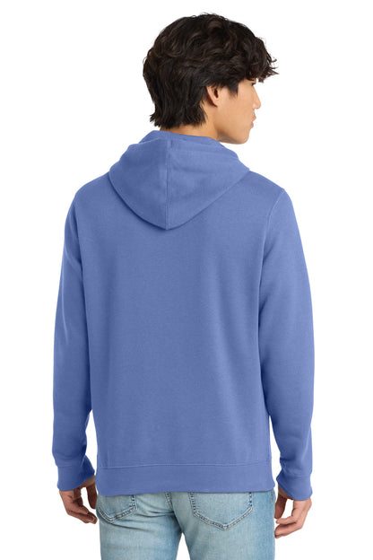 Custom Embroidered District Sweatshirts in Electric Purple