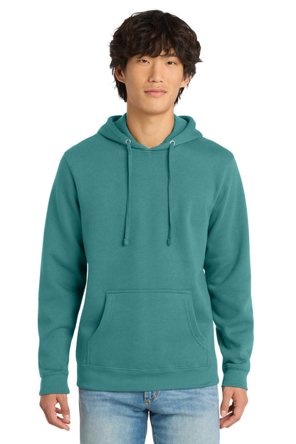 Custom Embroidered District Sweatshirts in Eucalyptus Blue