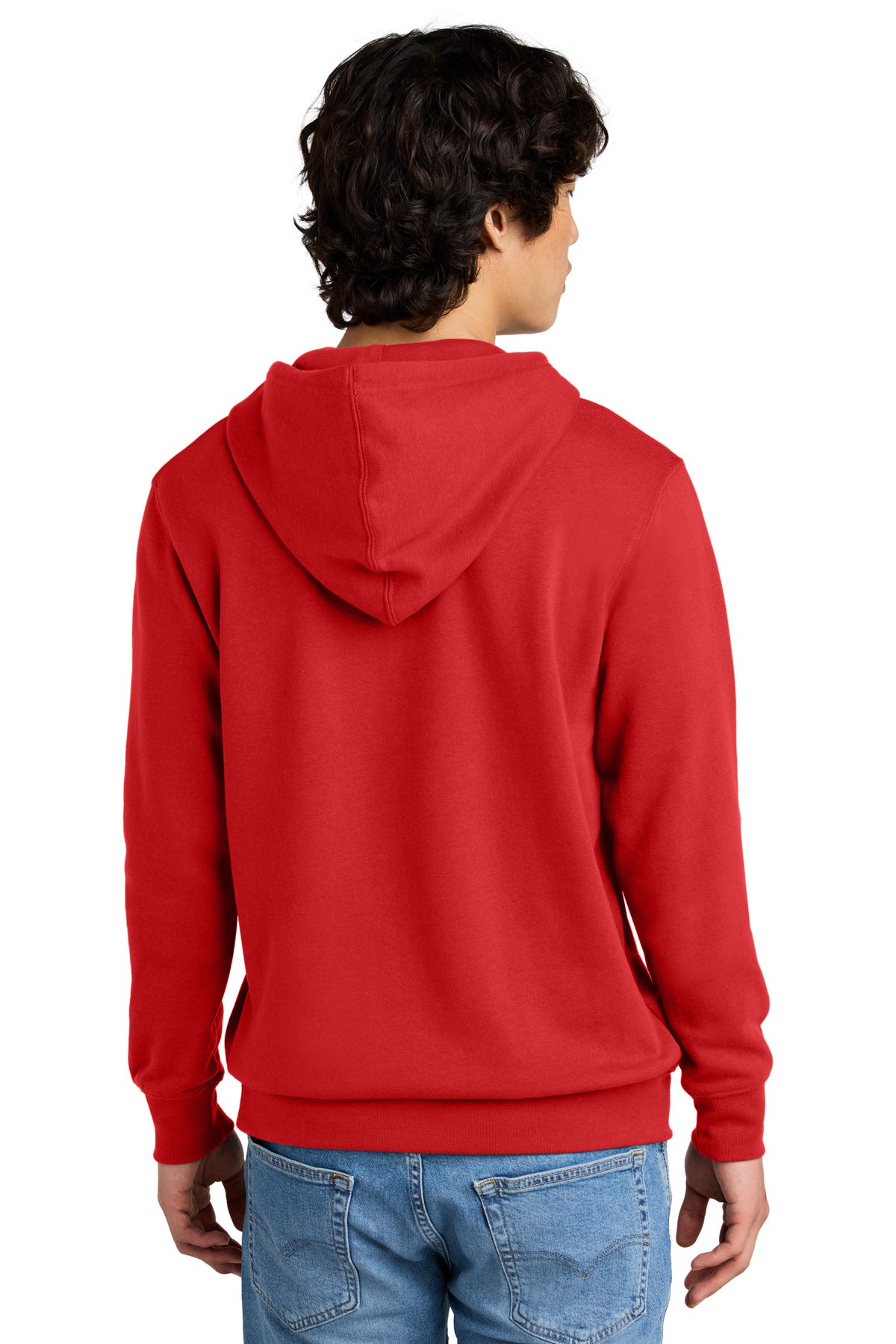 Custom Embroidered District V.I.T.Fleece Hoodie DT6100,Fiery Red
