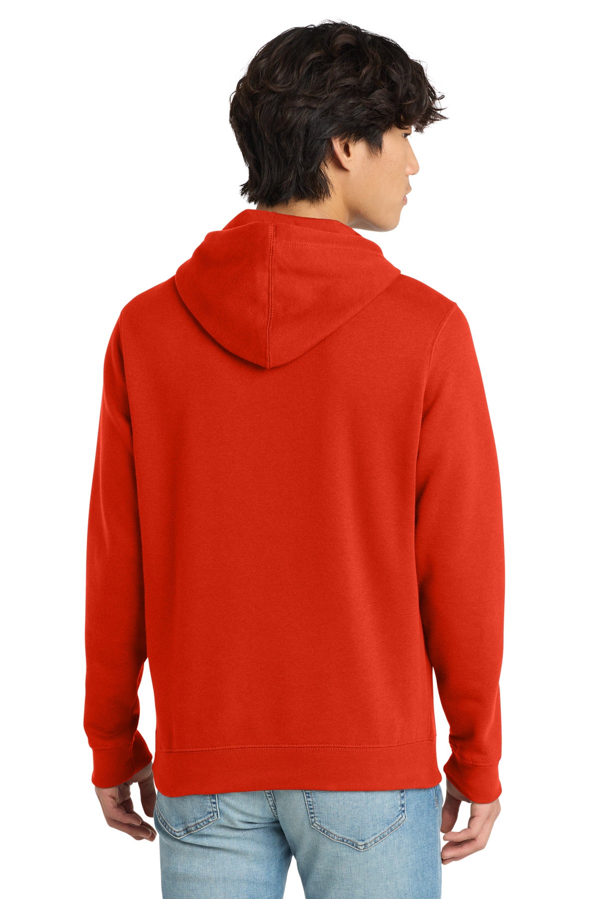 Custom Embroidered District Sweatshirts in Fiery Red