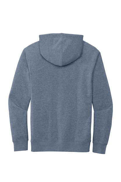 Custom Embroidered District Sweatshirts in Flint Blue Heather