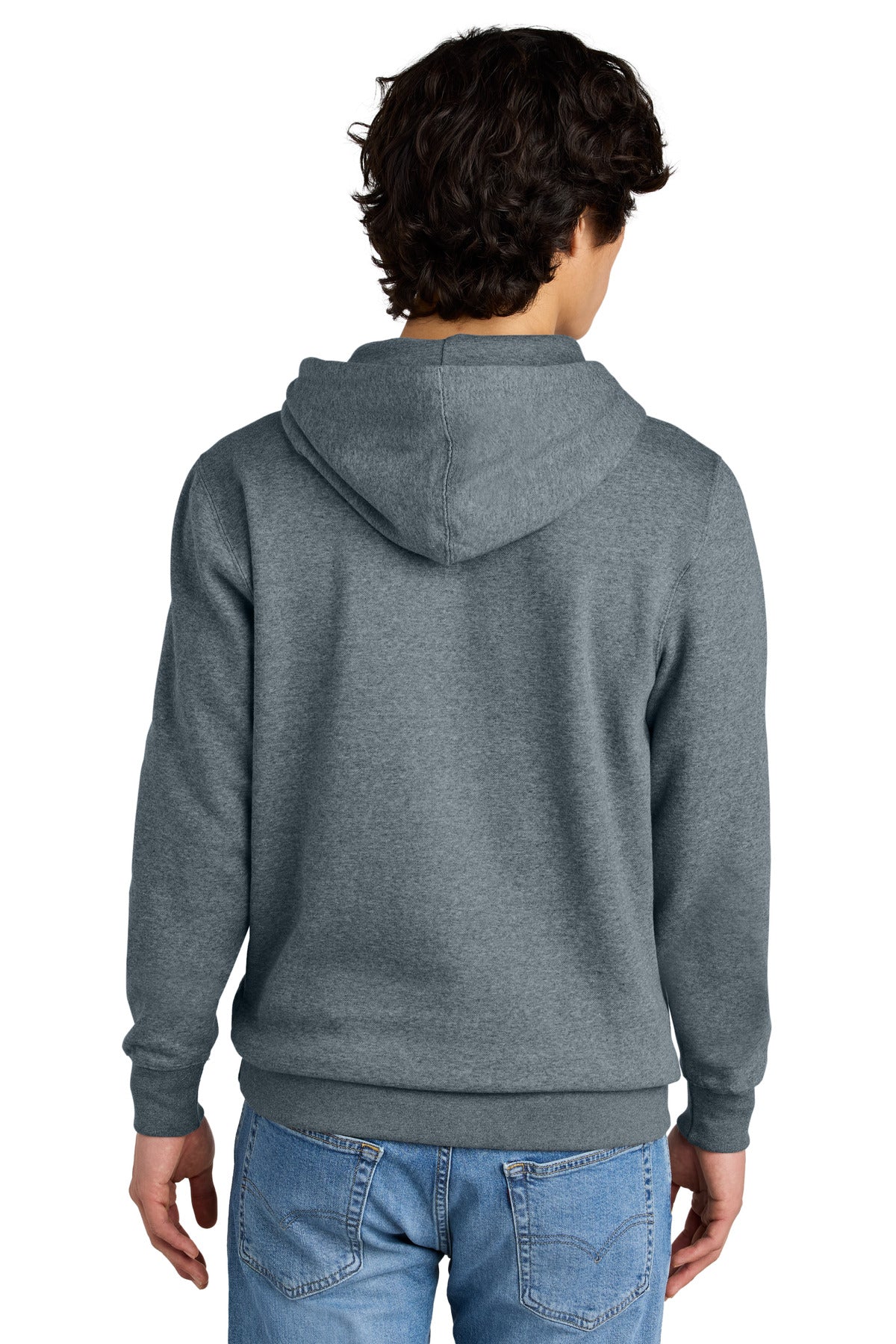 Custom Embroidered District V.I.T.Fleece Hoodie DT6100,Flint Blue Heather