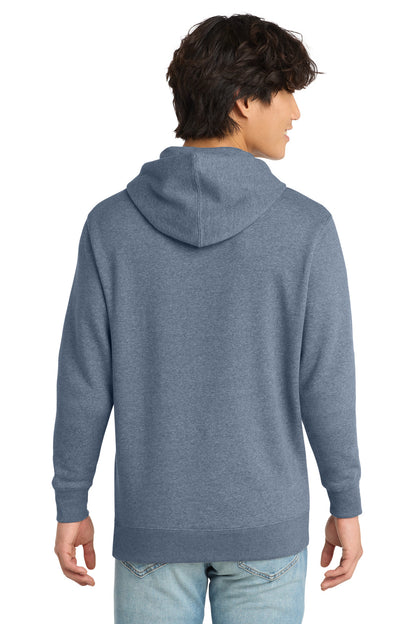 Custom Embroidered District Sweatshirts in Flint Blue Heather