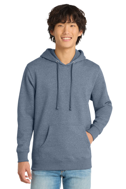 Custom Embroidered District Sweatshirts in Flint Blue Heather