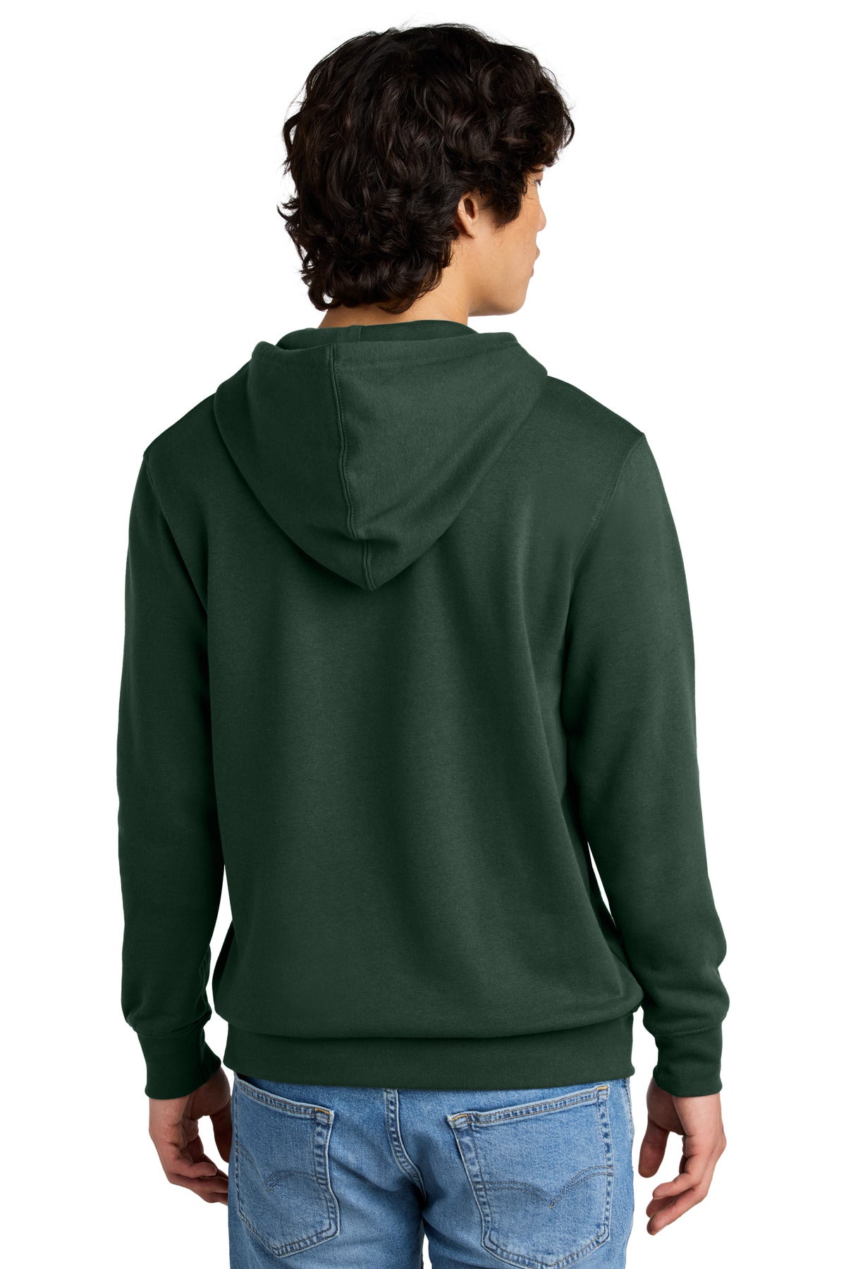 Custom Embroidered District V.I.T.Fleece Hoodie DT6100,Forest Green