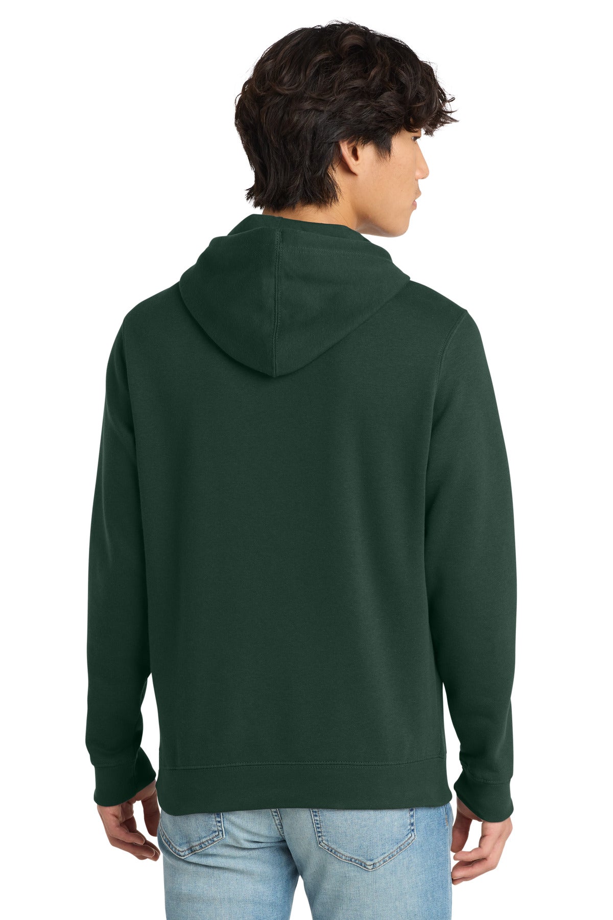 Custom Embroidered District Sweatshirts in Forest Green